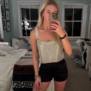 Amazon Silver Chain metal party/costume top